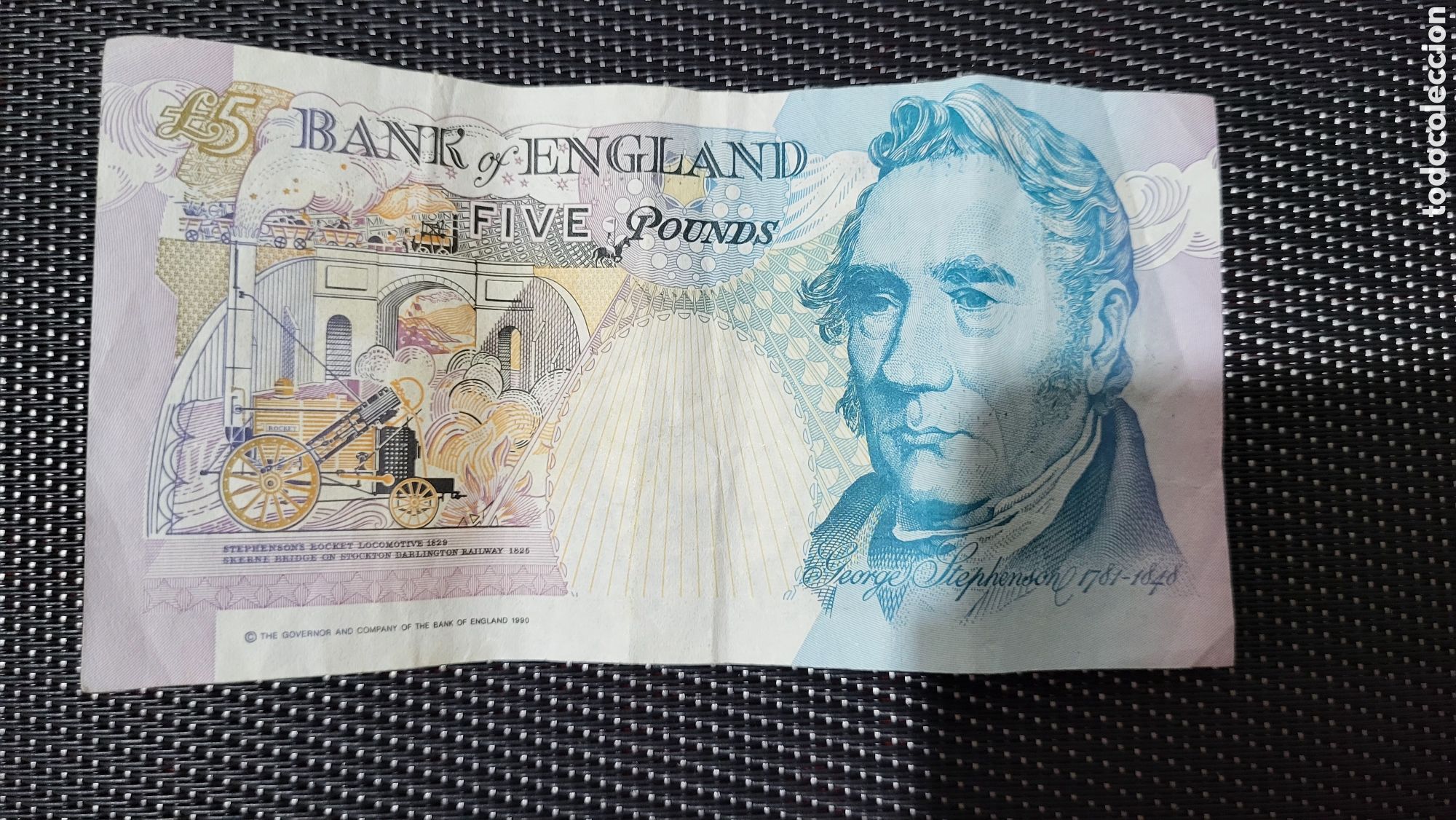 Billetes extranjeros: Billete 5 Pound Gran Breta&ntilde;a - Foto 2