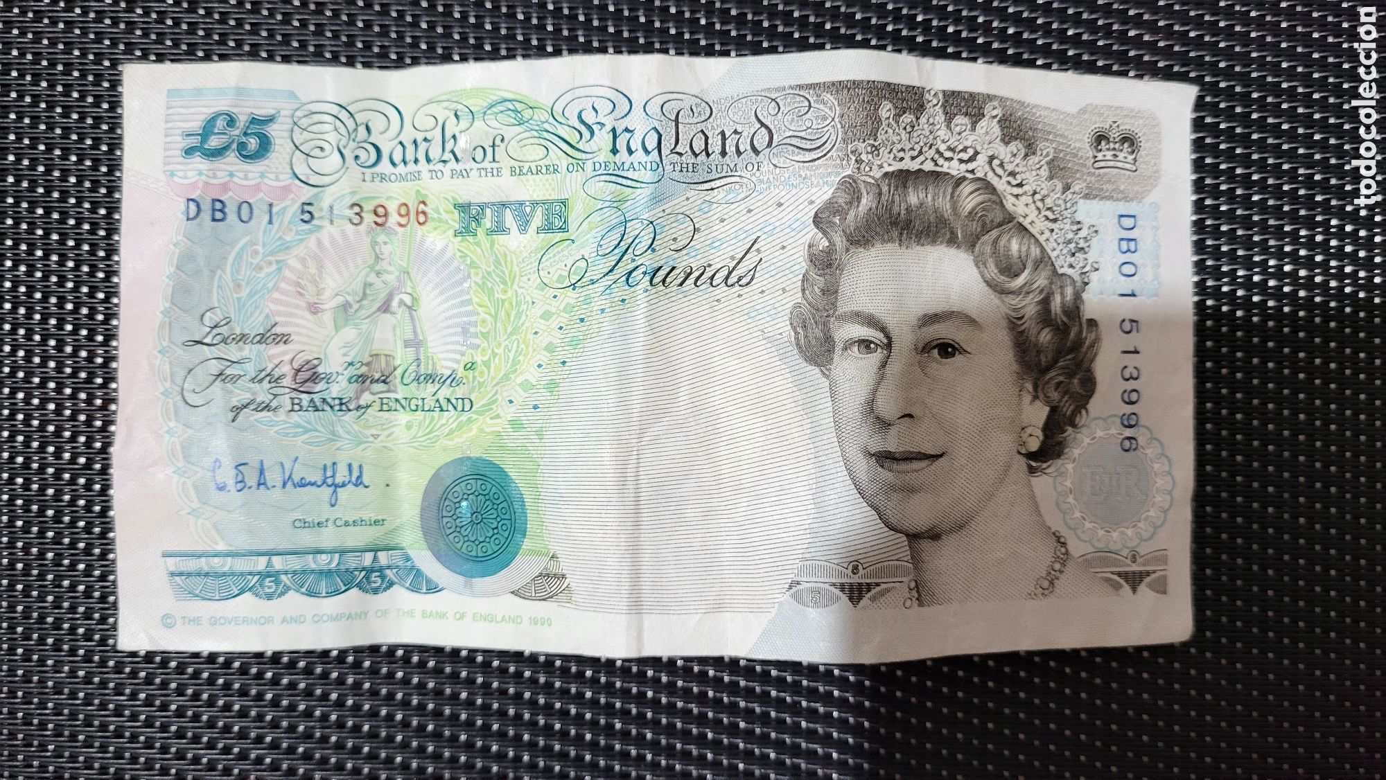 Billetes extranjeros: Billete 5 Pound Gran Breta&ntilde;a - Foto 1