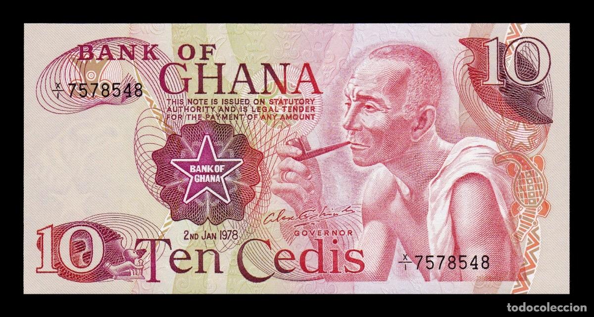 Billetes extranjeros: Ghana 10 Cedis 1978 Pick 16f Sc Unc - Foto 1