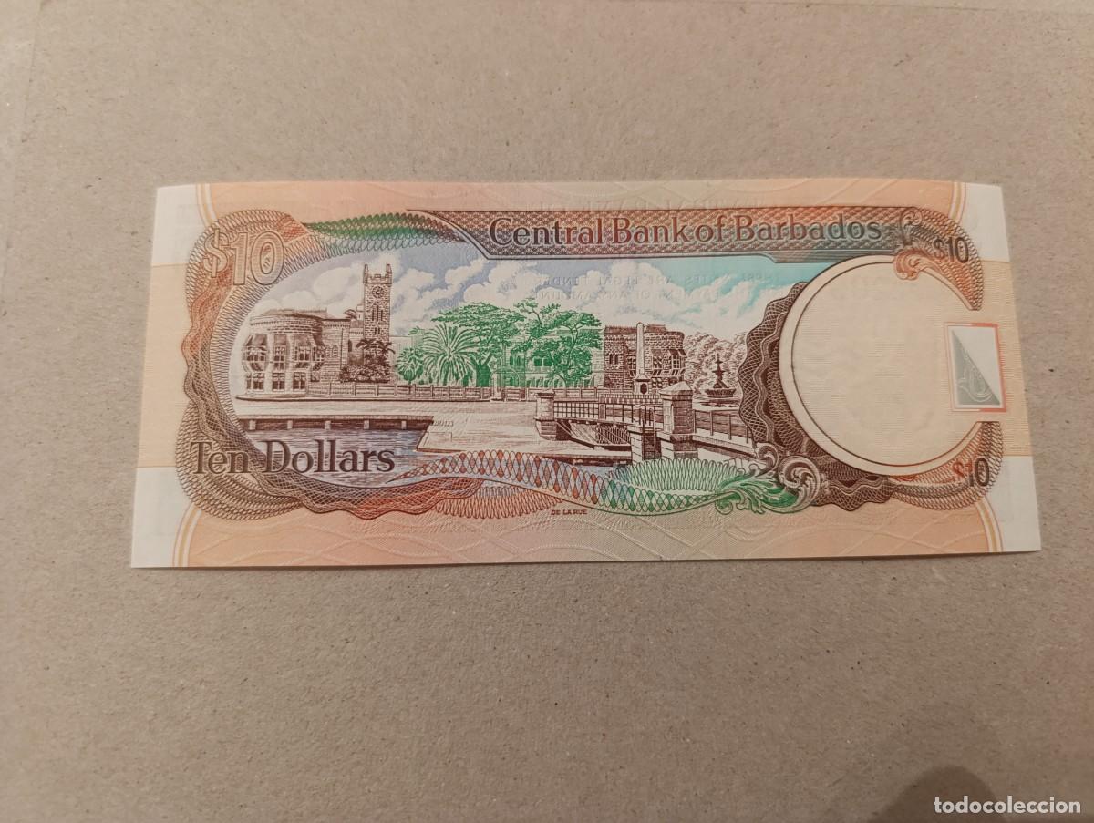 Billetes extranjeros: Billete Barbados, 10 dolares, a&ntilde;o 2000, UNC - Foto 1