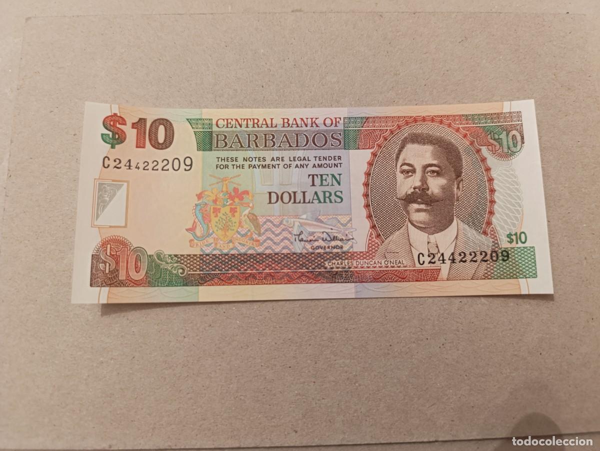 Billetes extranjeros: Billete Barbados, 10 dolares, a&ntilde;o 2000, UNC - Foto 2