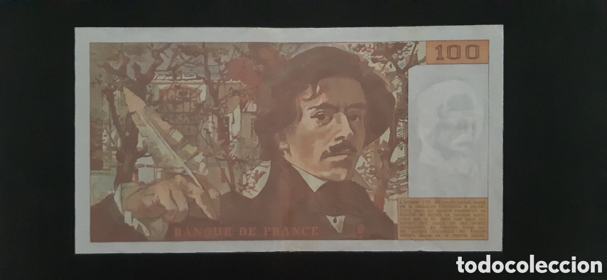 Billetes extranjeros: 100 francos Francia 1991 - Foto 2