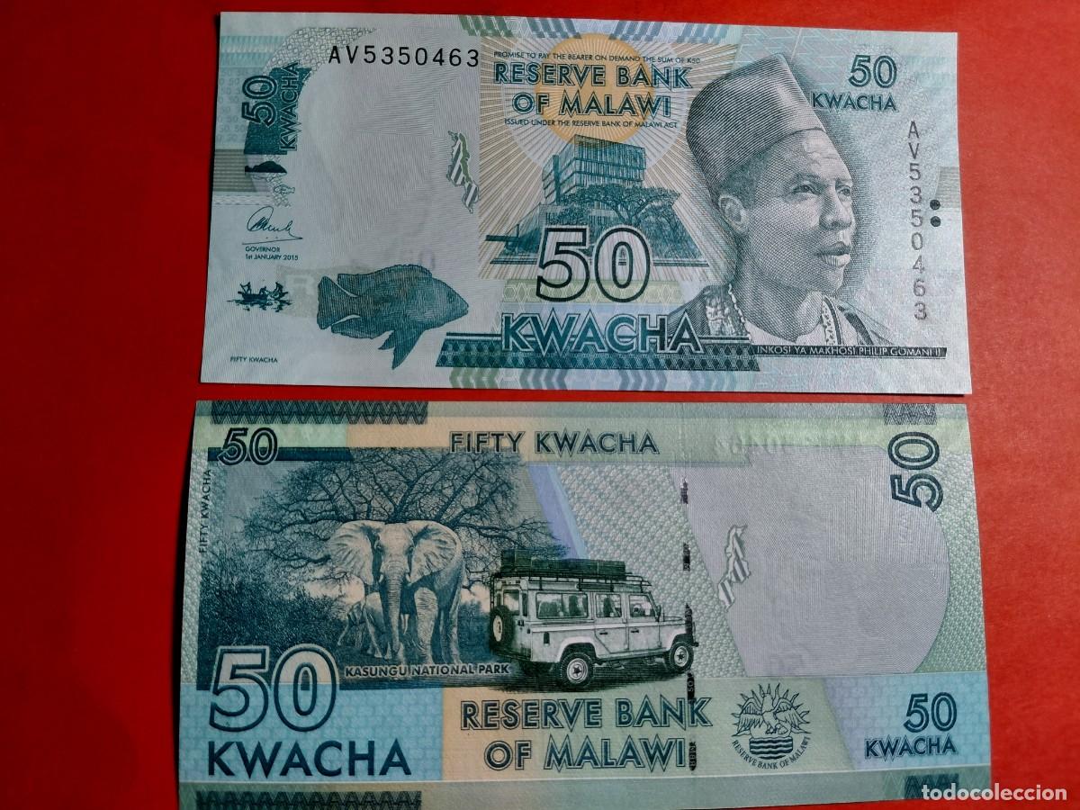 Billetes extranjeros: MALAWI - 50 KWACHA 2015 P-64 - Foto 1