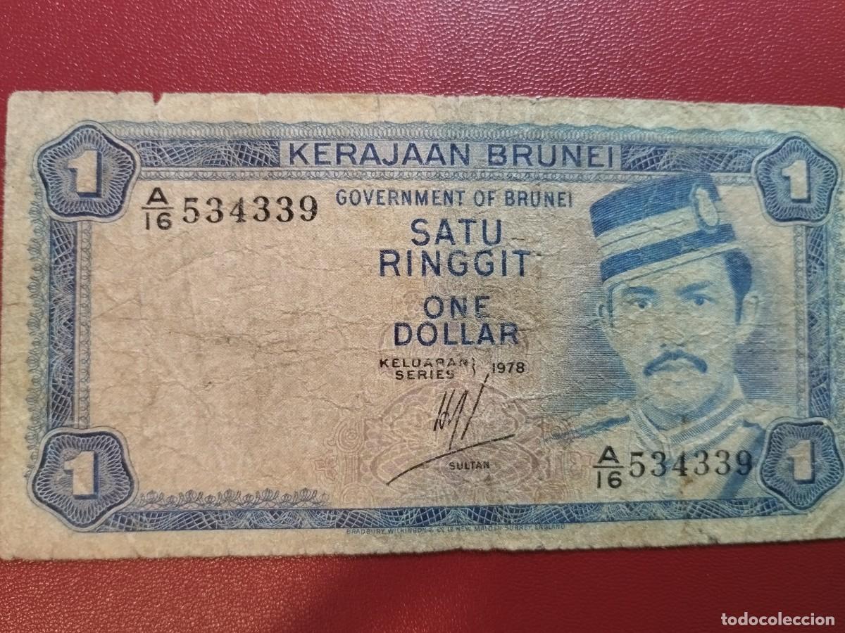 Billetes extranjeros: Billete Brunei 1 Ringgit 1978 - Foto 1