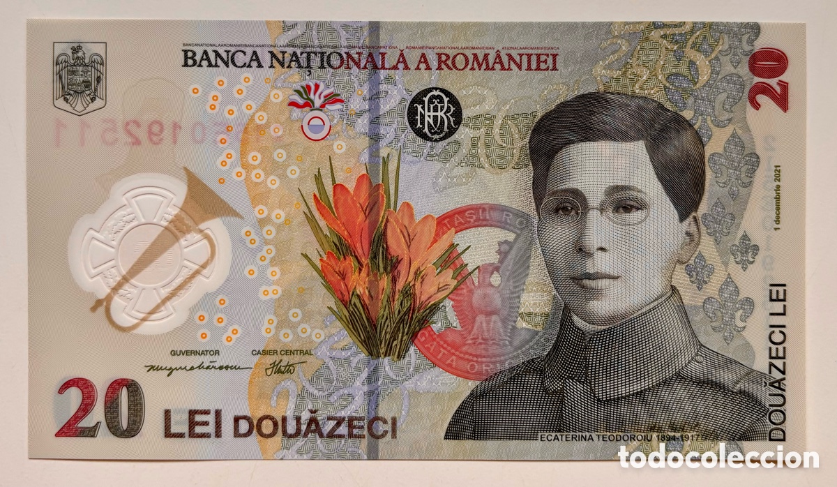 Billetes extranjeros: Billete RUMANIA 20 Lei 2021 SC Polimero. Romania