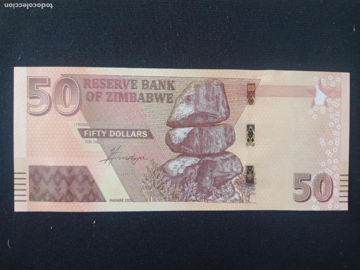 Billetes extranjeros: Zimbabwe. 50 dollars 2020 SC - Foto 1