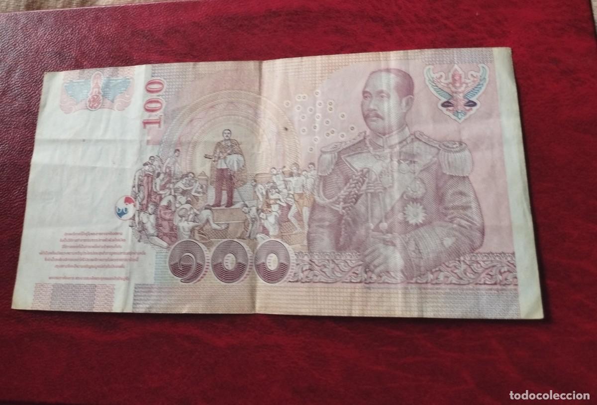 Billetes extranjeros: Billete de 100 bath de Thailandia - Foto 2