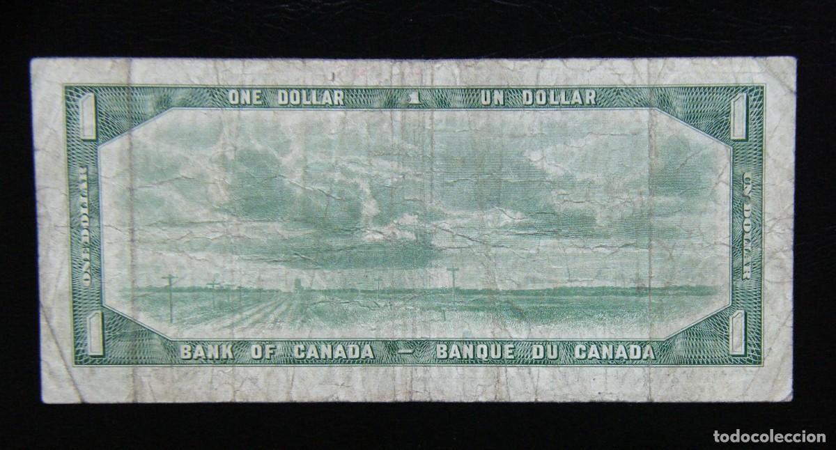 Billetes extranjeros: CANADA BILLETE DE 1 DOLAR 1954. Circulado - Foto 2