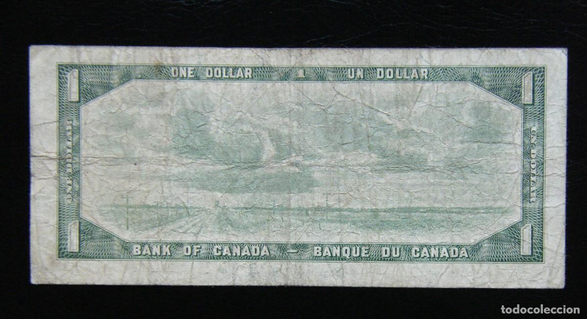 Billetes extranjeros: CANADA BILLETE DE 1 DOLAR 1954 Circulado - Foto 2