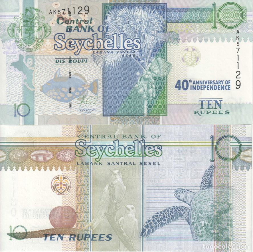 Billetes extranjeros: Seychelles 10 roupi Pick 52 SC/UNC - Foto 1