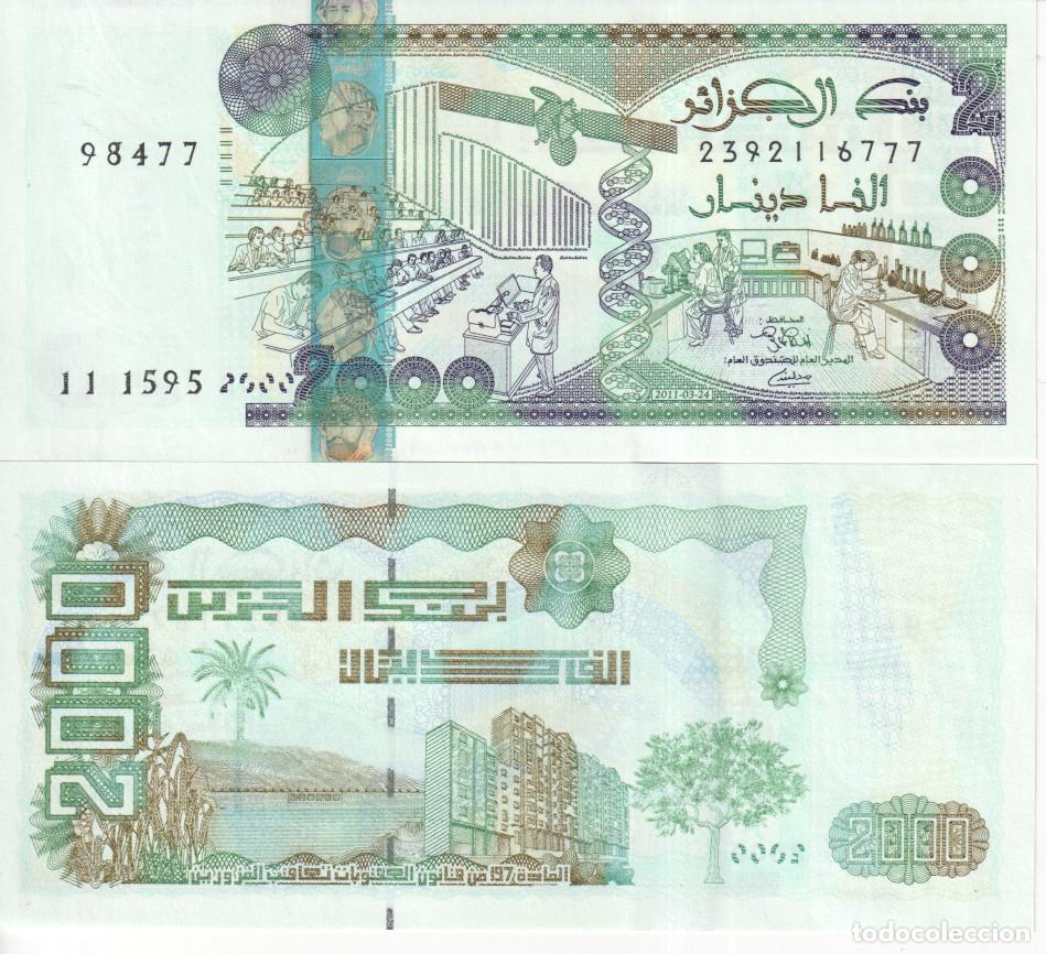 Billetes extranjeros: Argelia 2000 dinars del 2011 Pick 144 (3) SC/UNC - Foto 1