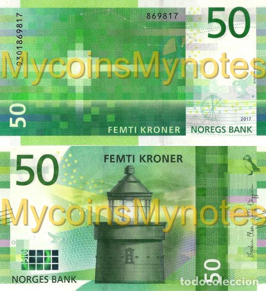 Billetes extranjeros: NORWAY, 50 KRONER, 2017, P53, UNC - Foto 1