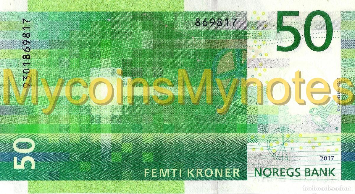 Billetes extranjeros: NORWAY, 50 KRONER, 2017, P53, UNC - Foto 2