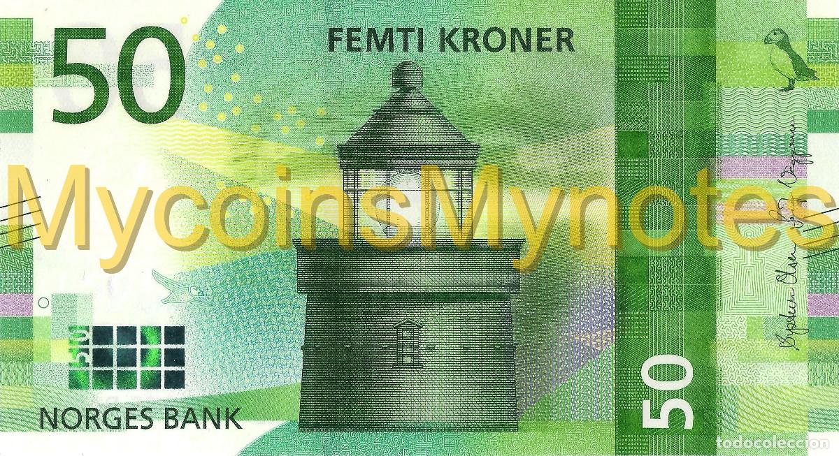 Billetes extranjeros: NORWAY, 50 KRONER, 2017, P53, UNC - Foto 3