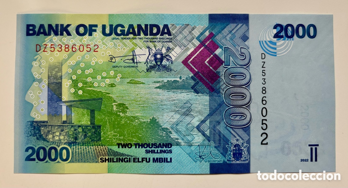 Billetes extranjeros: Billete UGANDA 2000 Chelines 2022 SC - Foto 1