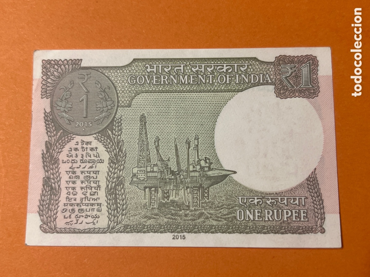 Billetes extranjeros: B273. BILLETE - INDIA ONE 1 RUPEE - Foto 2