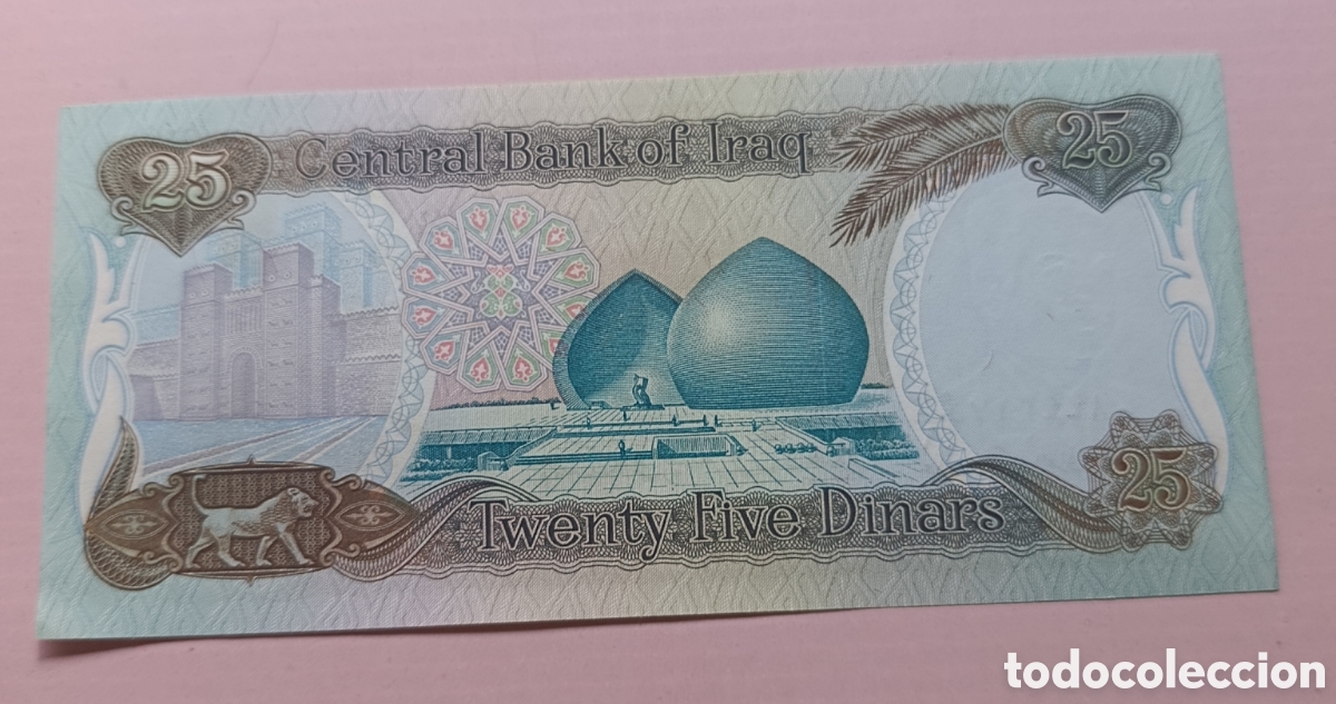 Billetes extranjeros: Billete de Irak 25 dinares - Foto 2