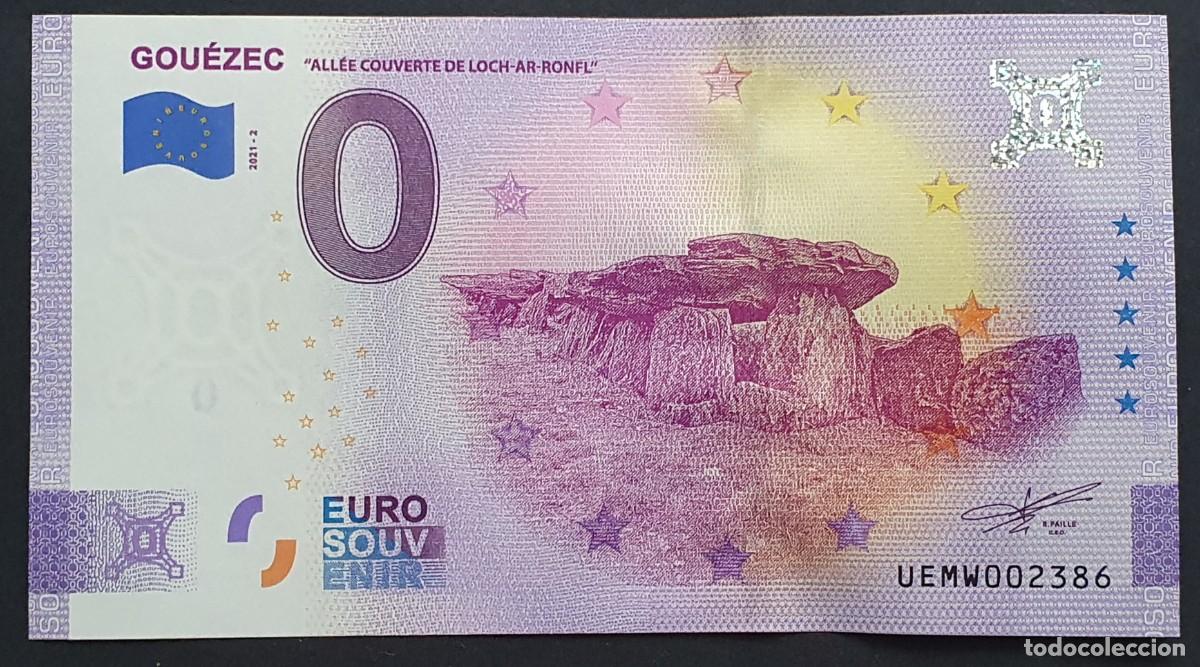 International Banknotes: BILLETE 0 Euro Souvenir ANNIVERSARY Francia: UEMW 2021-2 GOU&Eacute;ZEC - Loch Ar Ronfl
