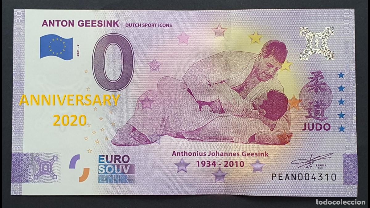 Notas Internacionais: BILLETE 0 Euro Souvenir ANNIVERSARY Holanda: PEAN 2021-2 ANTON GEESINK - DUTCH SPORT ICONS - CASTLE