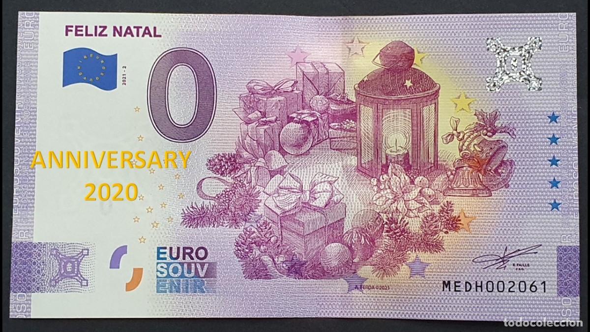 Billetes extranjeros: BILLETE 0 Euro Souvenir ANNIVERSARY Portugal: MEDH 2021-2 FELIZ NATAL