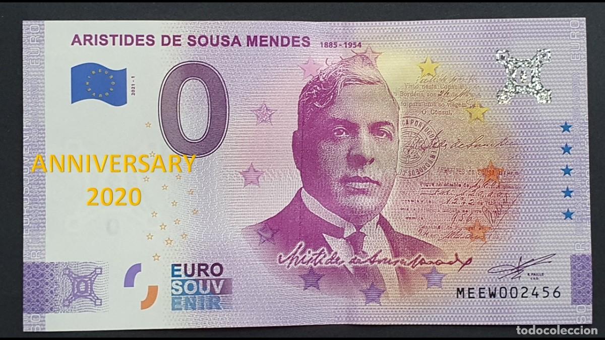 Notas Internacionais: BILLETE 0 Euro Souvenir ANNIVERSARY Portugal: MEEW 2021-1 ARISTIDES DE SOUSA MENDES - 1885-1954