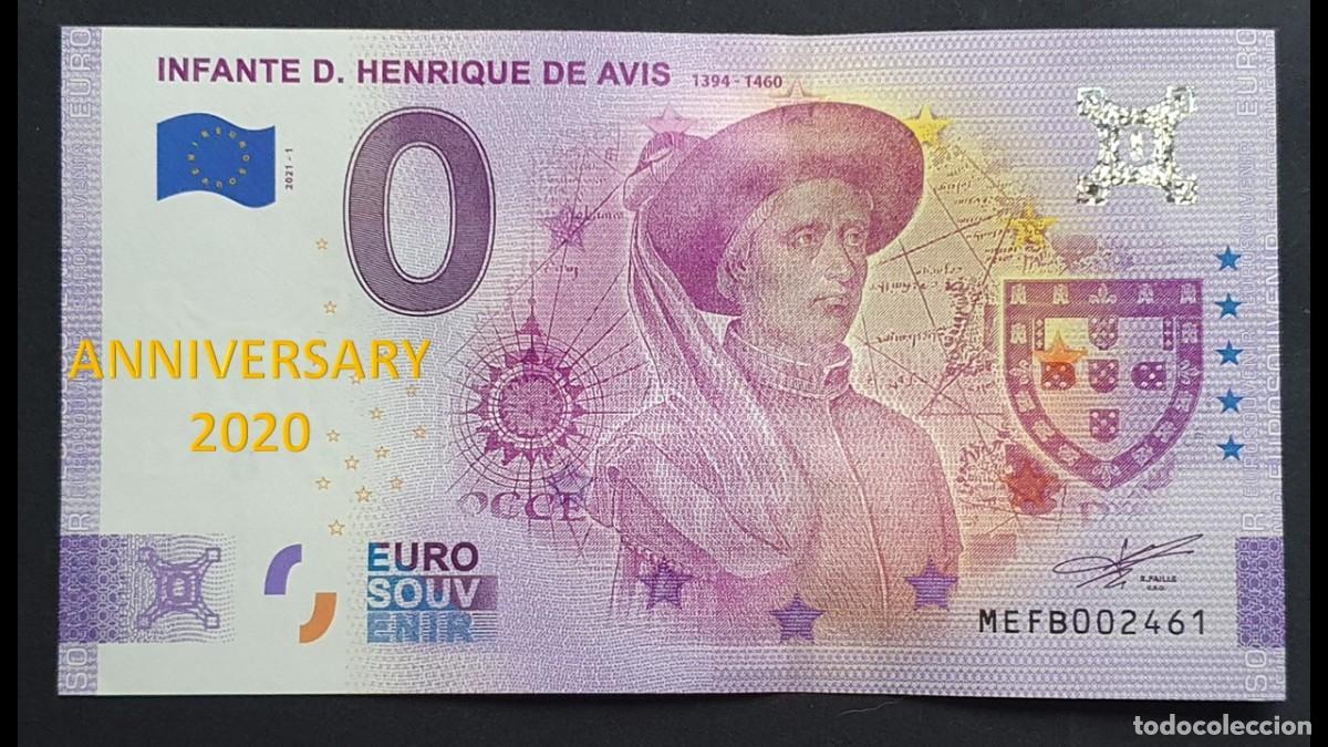 International Banknotes: BILLETE 0 Euro Souvenir ANNIVERSARY Portugal: MEFB 2021-1 INFANTE D. HENRIQUE DE AVIS - 1394-1460