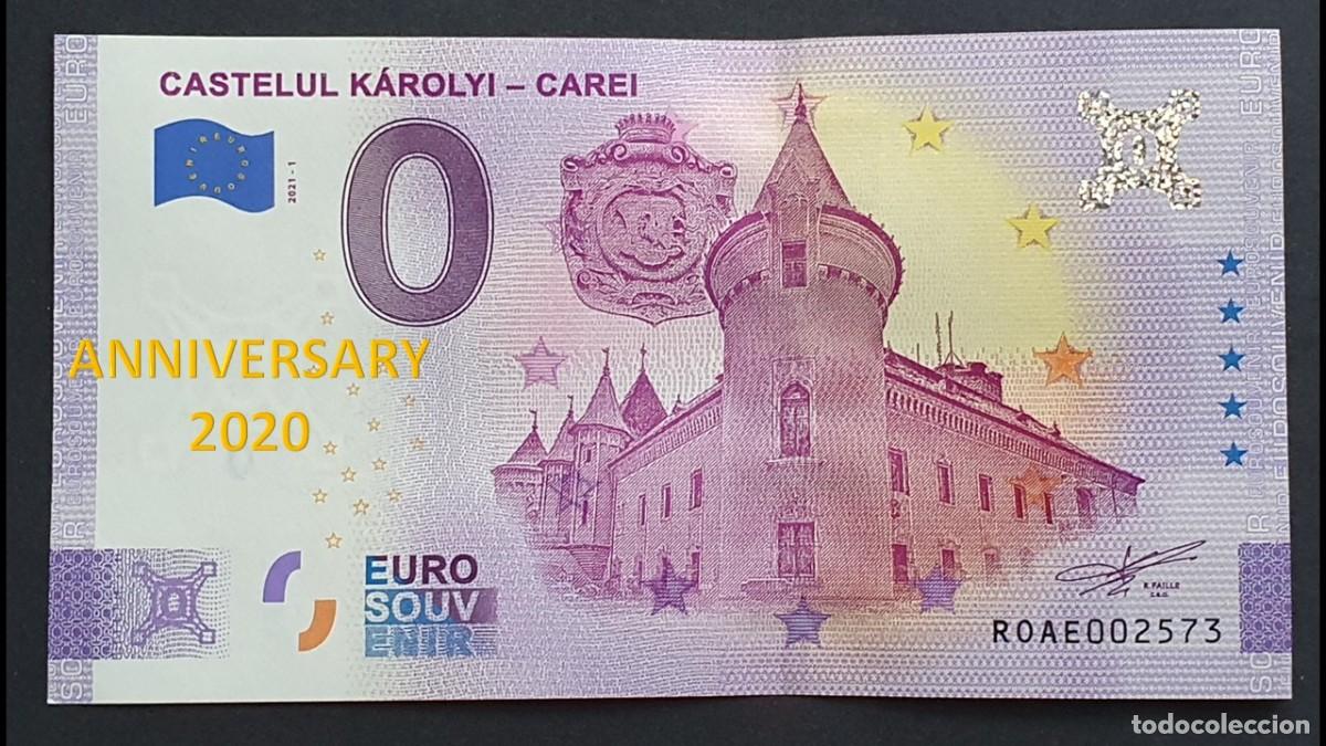 Notas Internacionais: BILLETE 0 Euro Souvenir ANNIVERSARY Rumania: ROAE 2021-1 CASTELUL KAROLYI - CAREI
