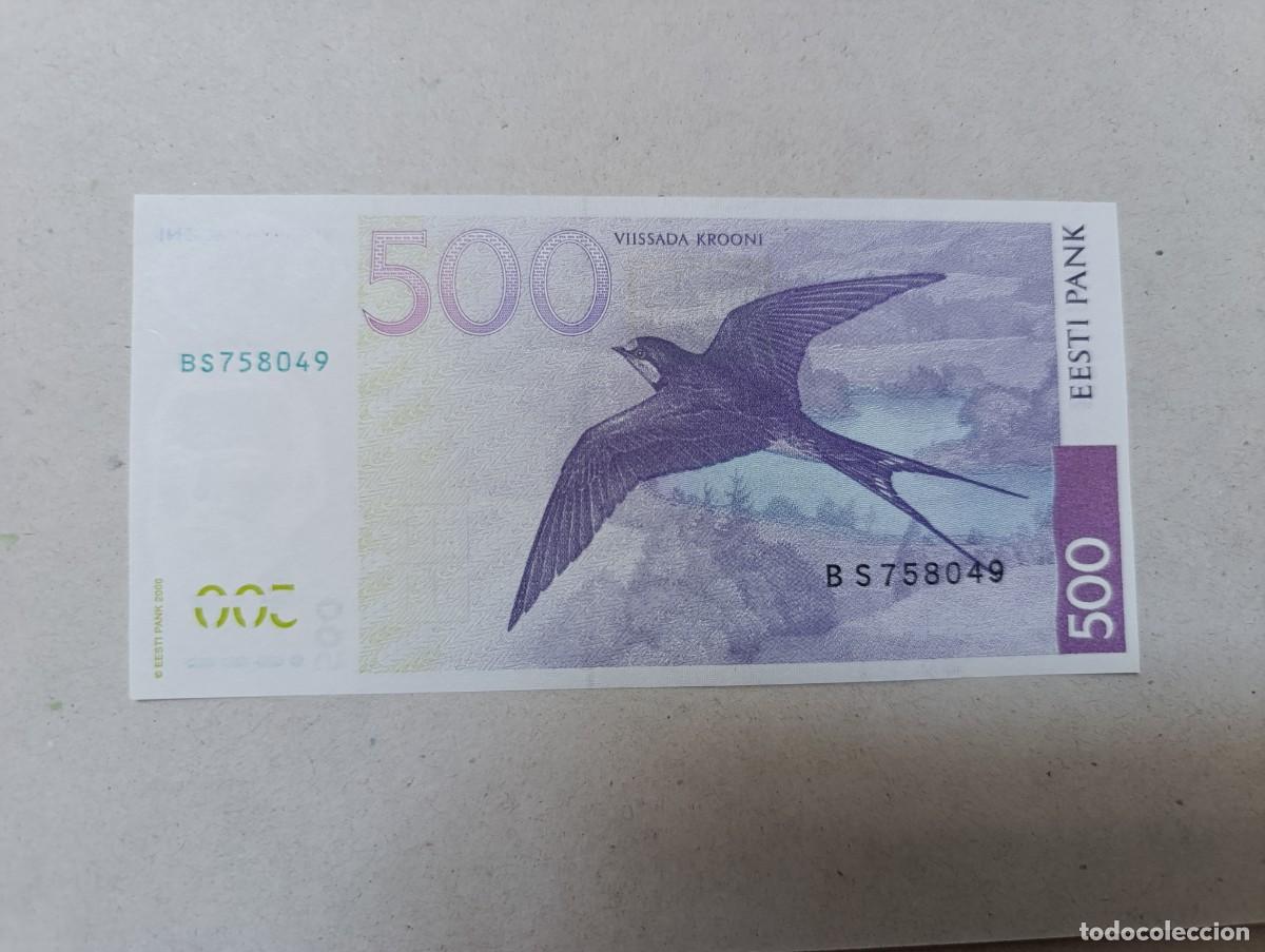 Billetes extranjeros: Billete Estonia, 500 Krooni, a&ntilde;o 2000, UNC - Foto 1