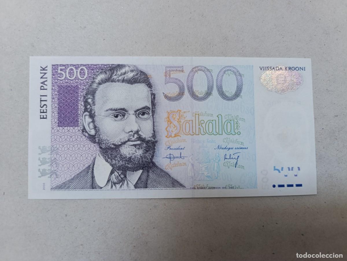 Billetes extranjeros: Billete Estonia, 500 Krooni, a&ntilde;o 2000, UNC - Foto 2