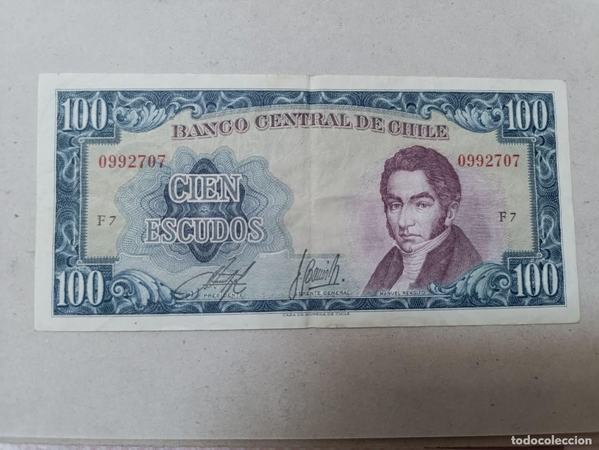 Billetes extranjeros: Billete Chile, 100 escudos - Foto 2