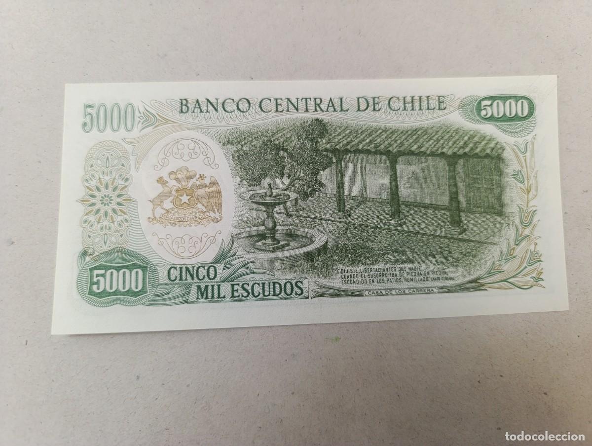 Billetes extranjeros: Billete Chile, 5000 escudos, a&ntilde;o 1973, UNC - Foto 2