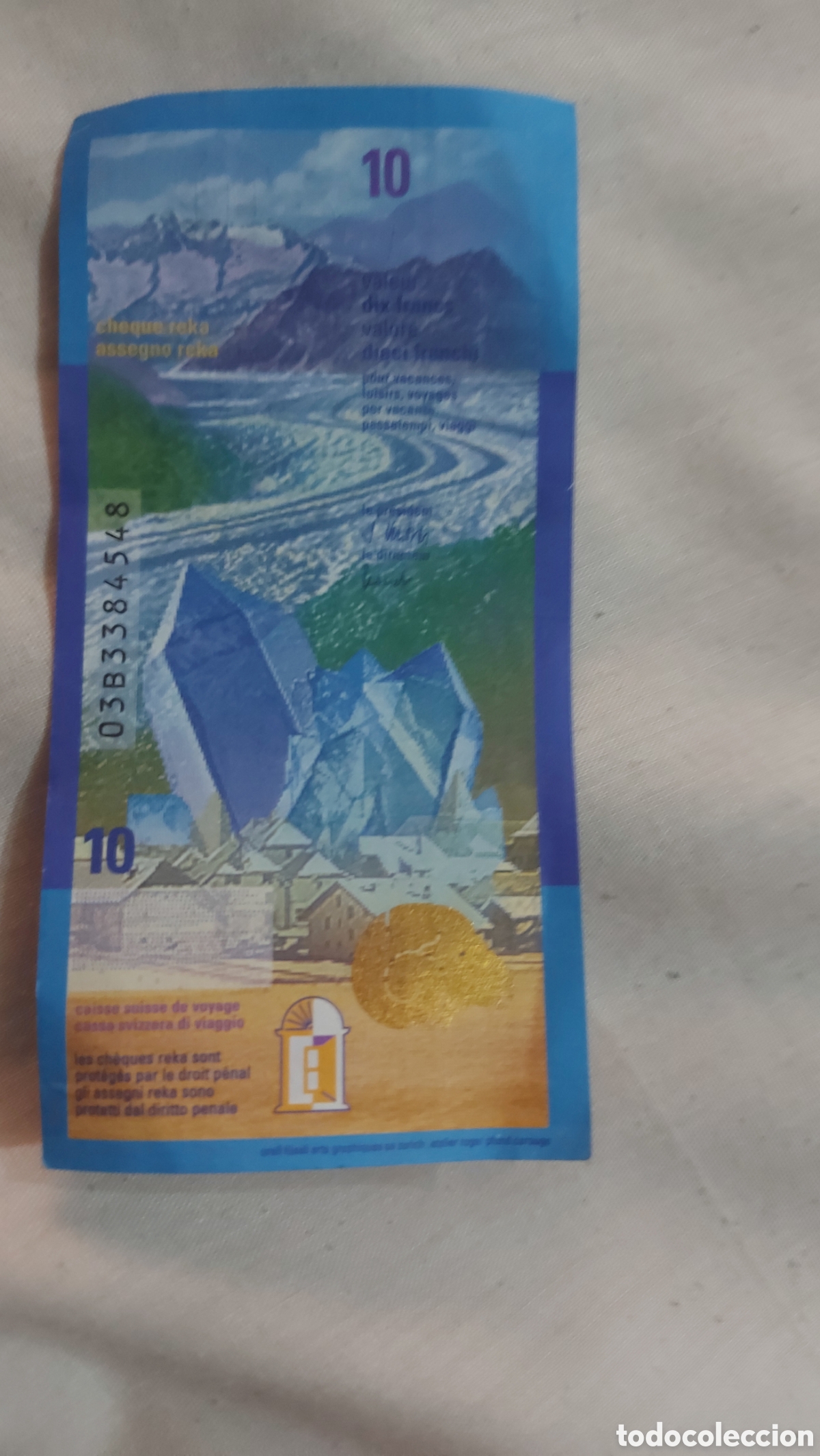 Billetes extranjeros: Franco suizo 10 reka check - Foto 1