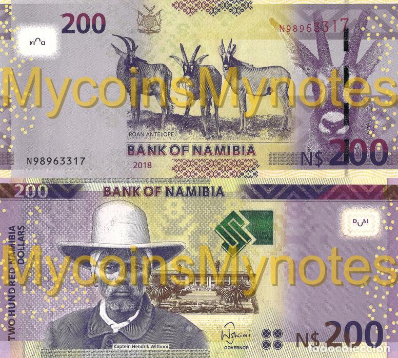 Billetes extranjeros: NAMIBIA, 200 DOLLARES, 2018, PNew (not is catalog), UNC - Foto 1