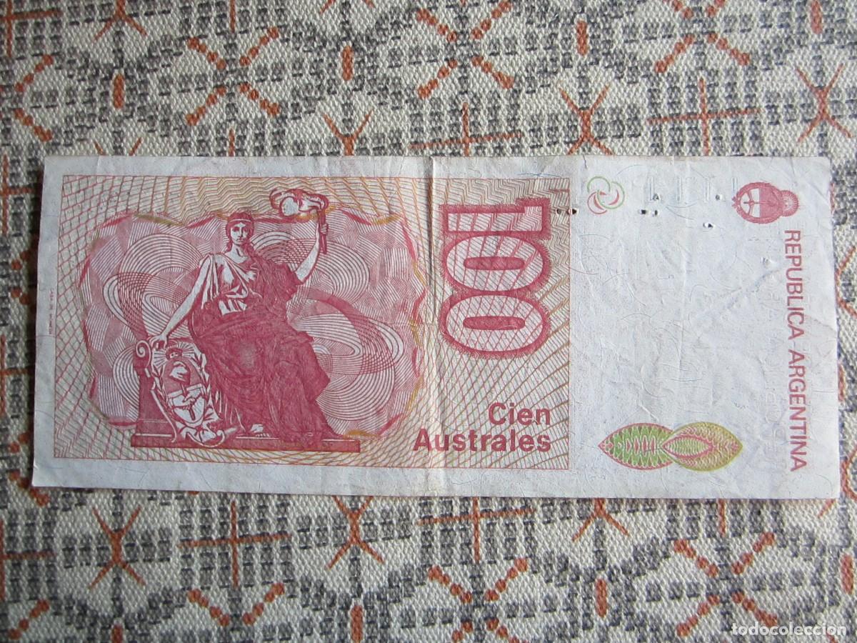 Billetes extranjeros: BILLETE DE 100 AUSTRALES DE ARGENTINA - Foto 2