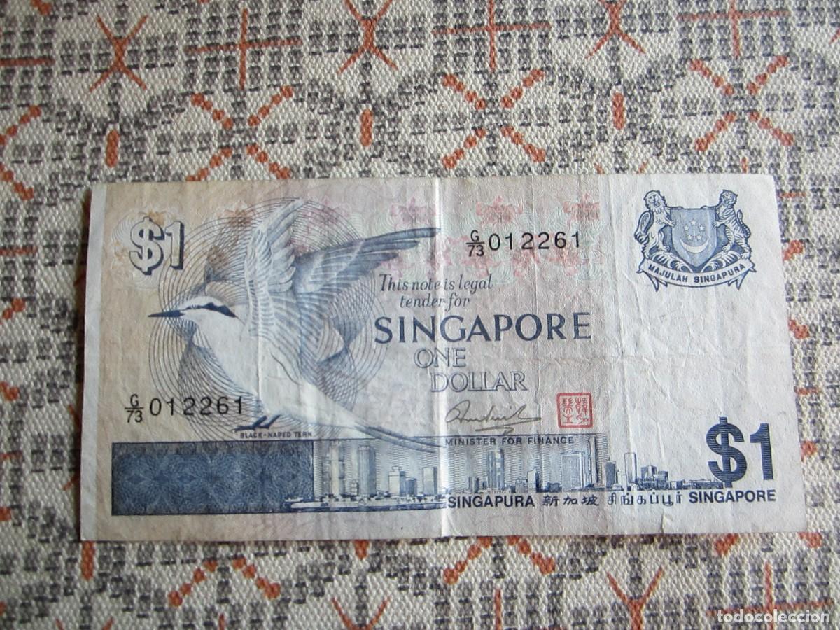 Billetes extranjeros: BILLETE DE 1 D&Oacute;LAR DE SINGAPUR, RARO - Foto 1