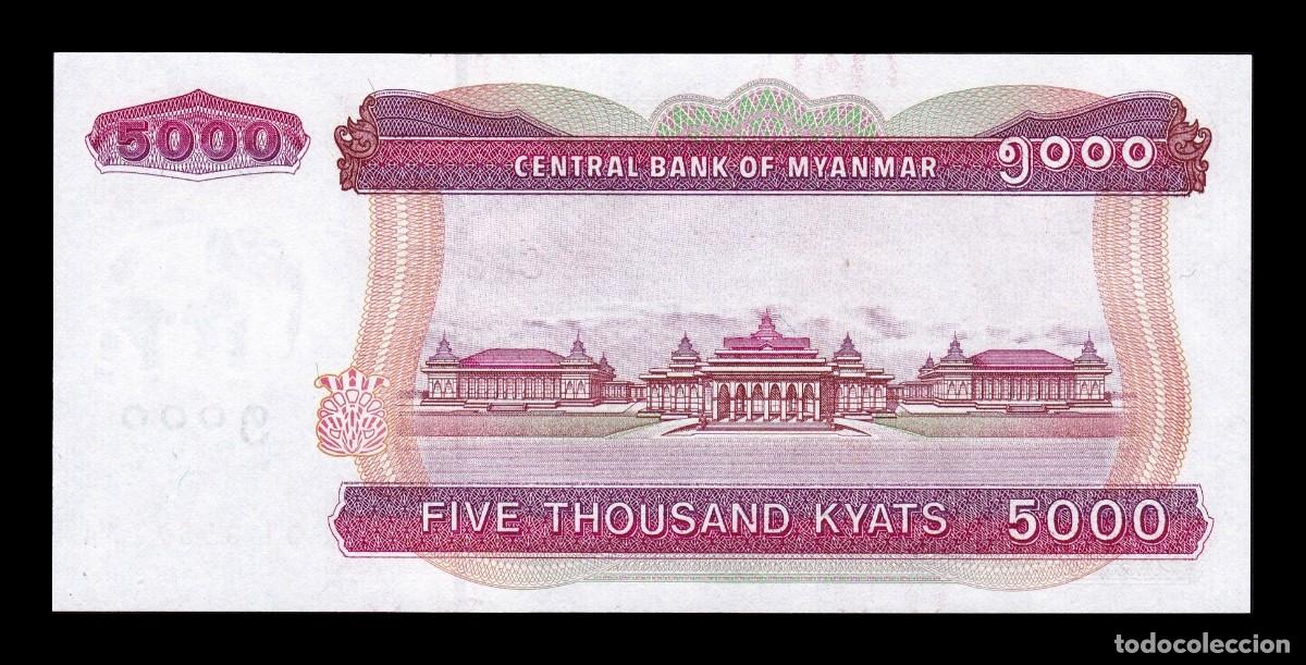 Billetes extranjeros: Myanmar 5000 Kyats 2009 Pick 81 Sc Unc - Foto 2