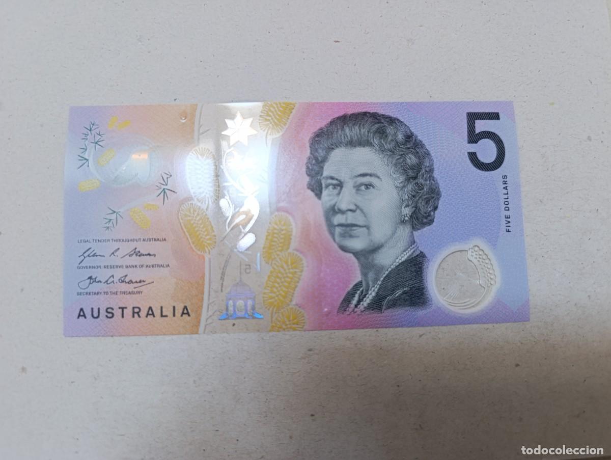 Billetes extranjeros: Billete Australia, 5 d&oacute;lares, a&ntilde;o 2016, UNC - Foto 1