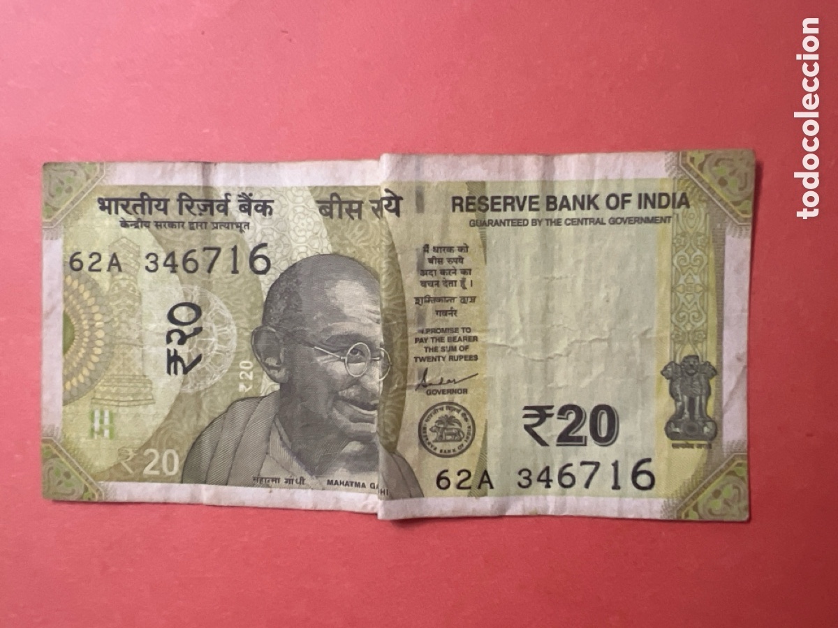 Billetes extranjeros: 178B. BILLETE DE LA INDIA 20 RUPEES - Foto 1