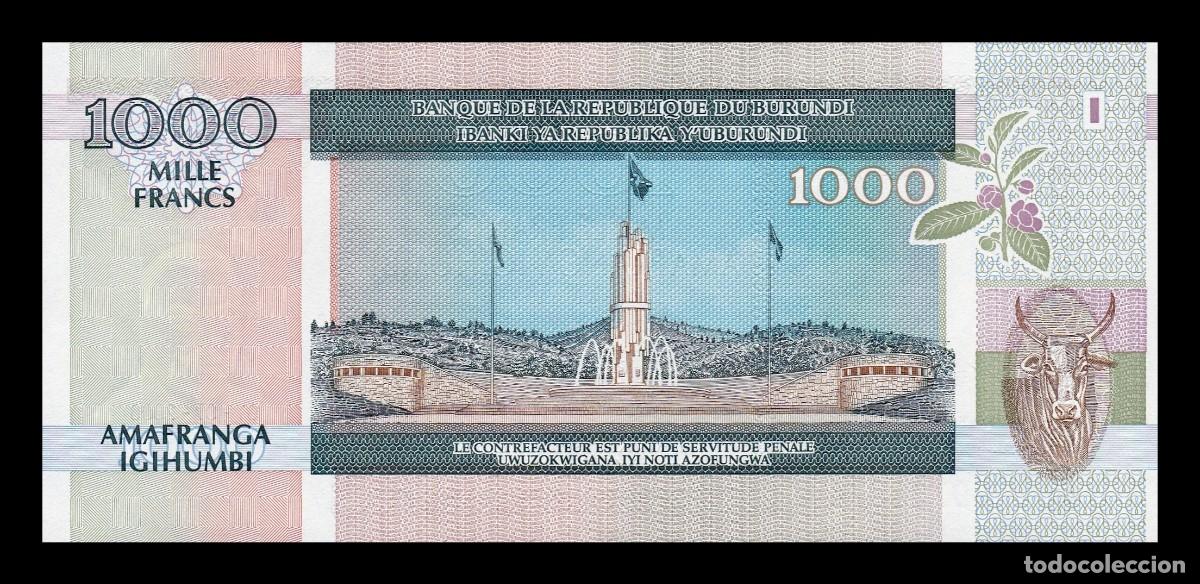 Billetes extranjeros: Burundi 1000 Francos 2000 Pick 39c Sc Unc - Foto 2