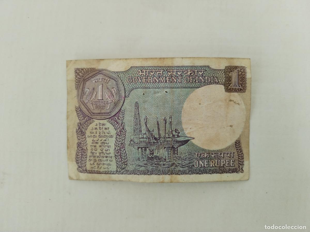 Billetes extranjeros: billete india 1 rupees - Foto 4
