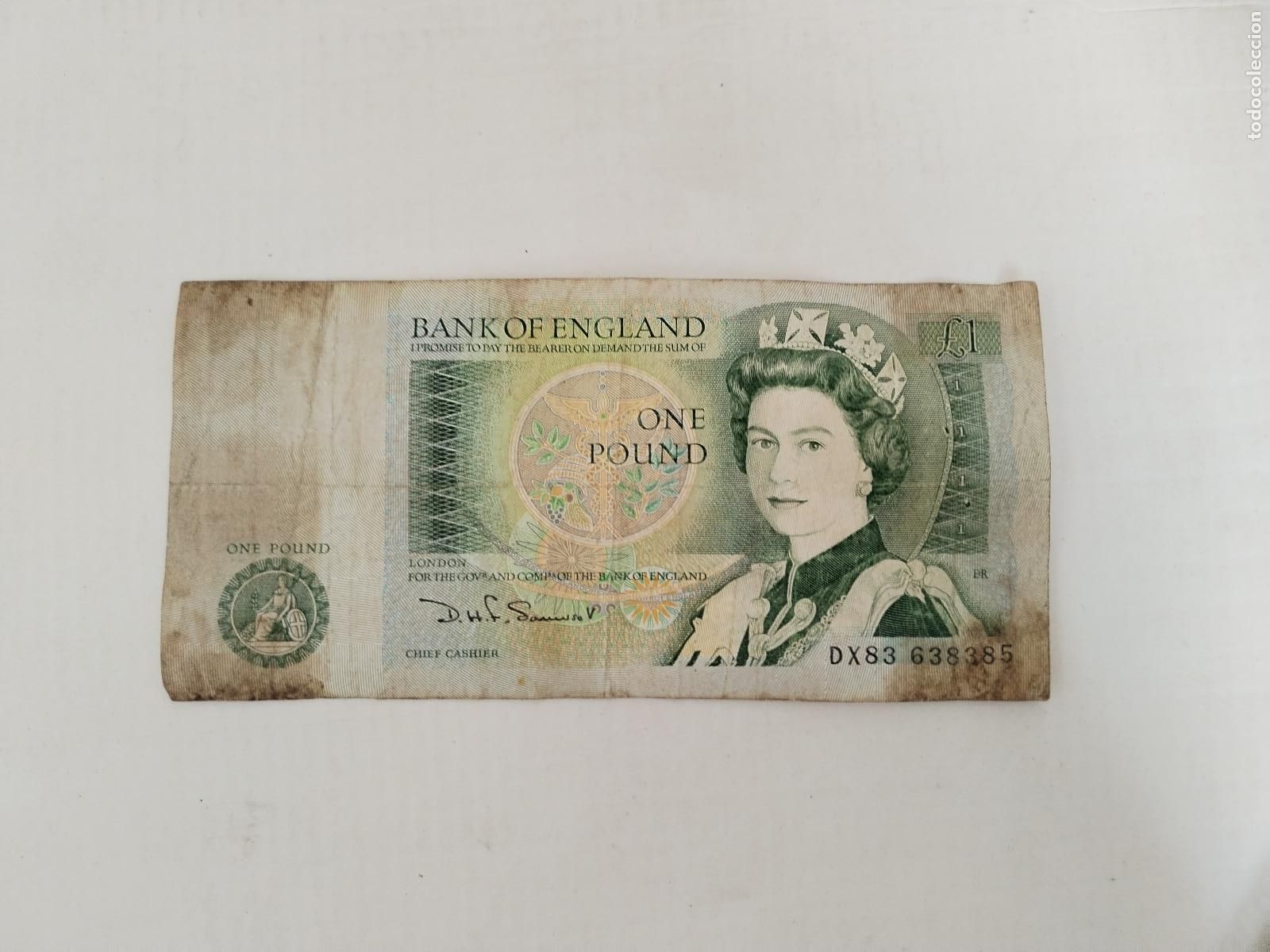 Billetes extranjeros: billete inglaterra 1 pound - Foto 2