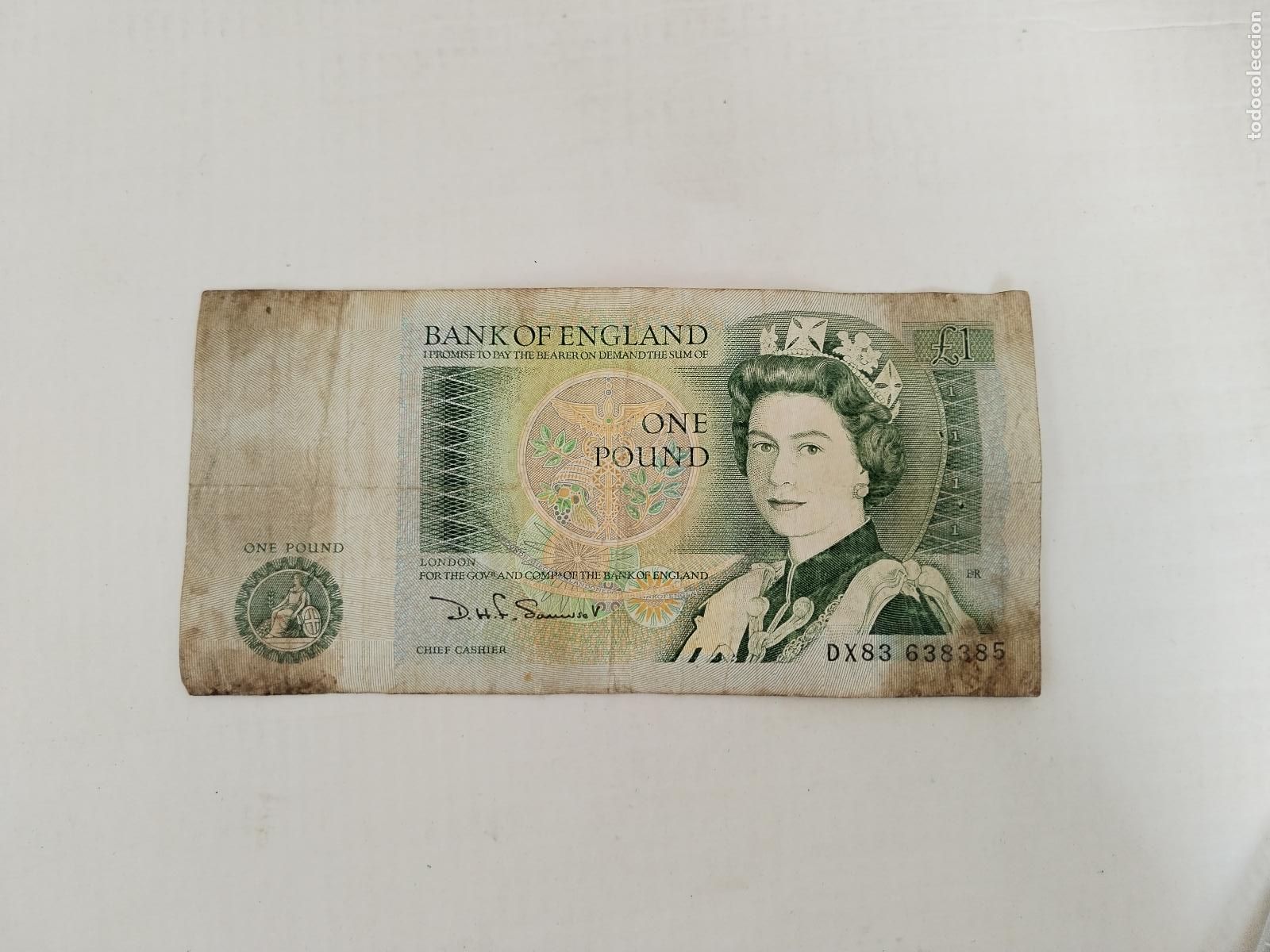 Billetes extranjeros: billete inglaterra 1 pound - Foto 1