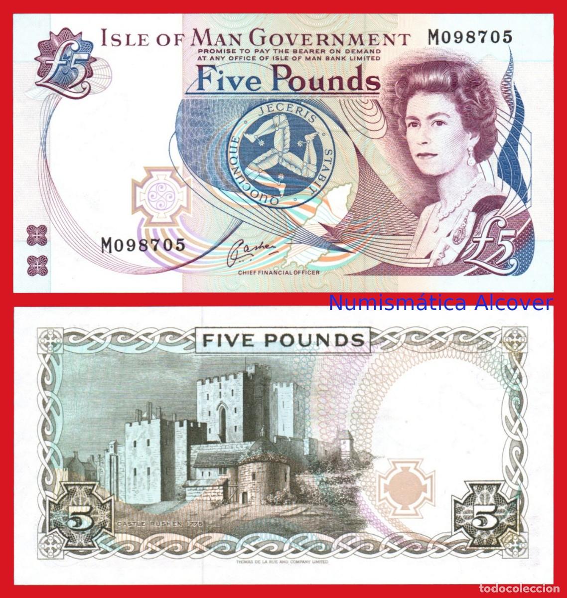 Billetes extranjeros: ISLA DE MAN 5 Libras 1991 Pick 41b - SC - Foto 1