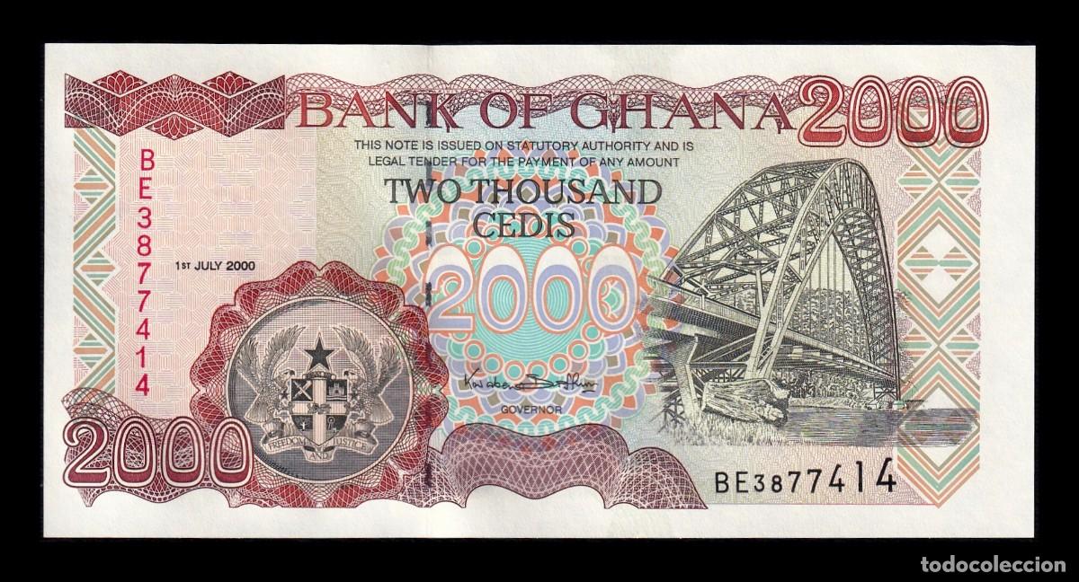 Billetes extranjeros: Ghana 2000 Cedis 2000 Pick 33e Sc Unc - Foto 1