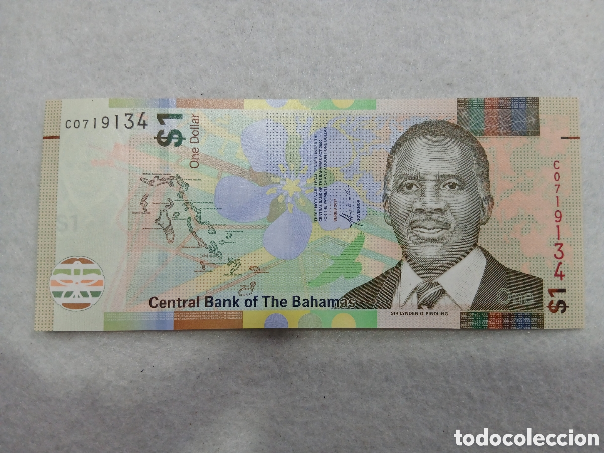 Billetes extranjeros: 1 d&oacute;lar. Bahamas. (L127) - Foto 1