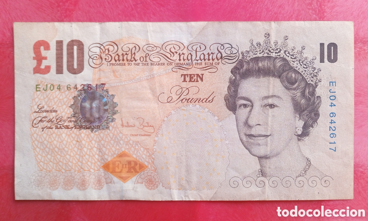 Billetes extranjeros: Inglaterra - 10 libras 2000 EJ04 642617 - Bc - Foto 1