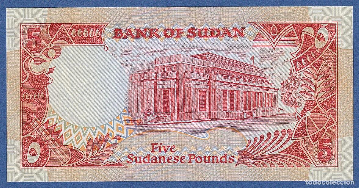 Billetes extranjeros: SUDAN -- 5 POUNDS ( 1991 ) -- UNC -- PICK 45 . - Foto 2