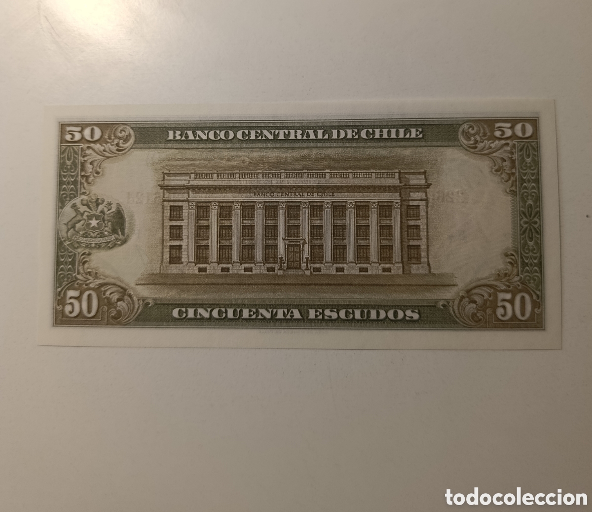 Billetes extranjeros: CHILE BILLETE 50 ESCUDOS SIN CIRCULAR - Foto 2