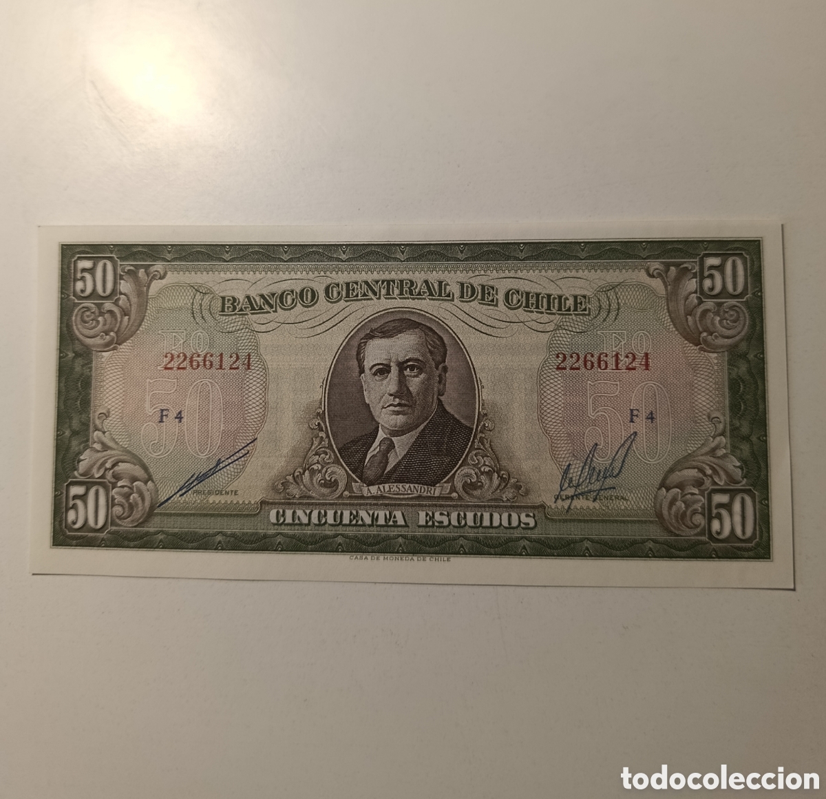 Billetes extranjeros: CHILE BILLETE 50 ESCUDOS SIN CIRCULAR - Foto 1