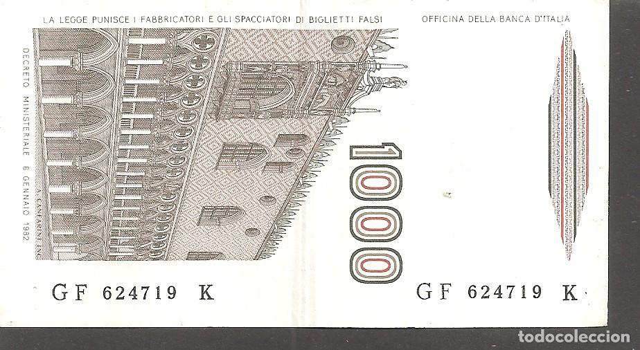 Billetes extranjeros: ITALIA 1.000 LIRAS 1982 - Foto 2